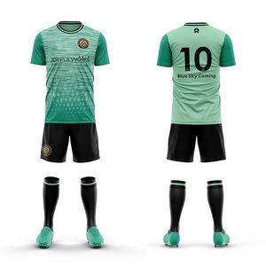 Proveedor de Uniformes de Fútbol OEM, Conjunto de Camiseta y Pantalones Cortos de Alto Rendimiento, Impresión de Logotipo Personalizado, Secado Rápido, Transpirable y Ligero - Product Image 2