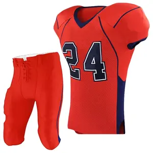 Meilleur Design Hommes Femmes Football Américain Uniforme Nouvelle Arrivée Manches Courtes Sports de Plein Air Porter des Ensembles Respirants à Prix Pas Cher - Product Image 1