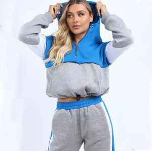 ชุดวอร์มมีฮู้ดของผู้หญิงขายส่ง | ชุดวอร์มผ้าฟลีซนุ่มพร้อมโลโก้ที่กำหนดเอง - Product Image 4