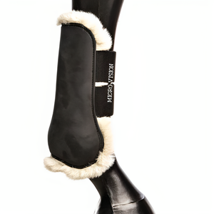 Botas de tendón de caballo forradas de piel con forro de neopreno de tendencia caliente Botas de salto increíbles con protección para piernas en colores vibrantes - Product Image 3