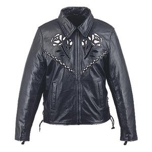 HMB-0292D VESTES EN CUIR FEMME MOTO ROSE MANTEAUX MODE VINTAGE BIKER VENTE EN GROS MANTEAU VÊTEMENTS - Product Image 4