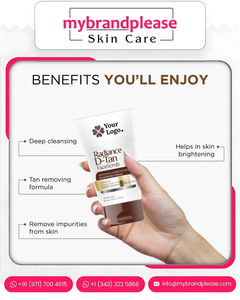 D-Tan exfoliant pour le visage avec marque personnalisée OEM ODM éclaircissant pour la peau éclat hydratant parfum frais usage privé dans le monde entier - Product Image 2