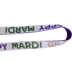 เข็มขัดลูกปัดมาร์ดิกราส์แฮนด์เมดแบบมีลักษณะเฉพาะตัวหนาดีไซน์สดใสสำหรับงานเฉลิมฉลองเทศกาลอุปกรณ์เสริมกระเป๋าสะพายไหล่กว้าง - Product Image 1