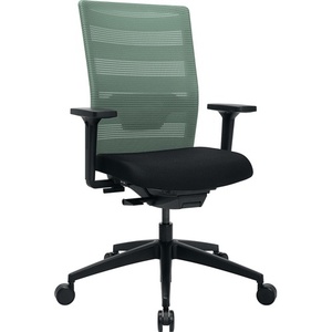 Chaise de bureau pivotante TOPSTAR avec mécanisme synchrone 420-540 mm, accoudoirs noir/menthe, capacité de charge 110 kg pour postes de travail - Product Image 1