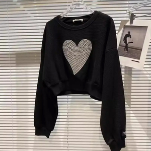 Women's Solid Color O-Neck Sweatshirt Fashionable and Comfy Pullover Long Sleeve <b>Tops</b> <b>Layering</b> with - Product Image 2