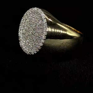 VVS Moissanite 925แหวนเงินสเตอร์ลิงสไตล์ฮิปฮอปร้อนตัดด้วยการชุบทองสำหรับผู้ชายผู้หญิงสำหรับงานแต่งงาน - Product Image 3