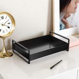 Plateau en métal fonctionnel parfait pour servir des boissons alimentaires ou l'affichage décoratif dans le bureau à domicile et le restaurant - Product Image 2