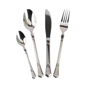 Eco Friendly Luxury Modern Stainless Steel Dining Flatware Cutlery Set Fork <b>Knife</b> Spoon for Hotel Home Use Dishwasher <b>Safe</b> - Product Image 2