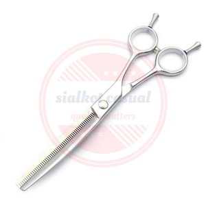 Venta al por mayor de alta calidad para mascotas, perros y gatos, tijeras curvas de adelgazamiento para uso diario en su salón - Product Image 2