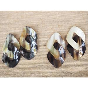 Boucles d'oreilles en corne de buffle pour filles, boucles d'oreilles pour femmes, bijoux en corne, corne naturelle pour femmes, haute qualité - Product Image 3