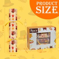 Feuille Design Thanksgiving Crackers No Snap Party Table Favor Set avec Blague Dés Cadeaux Thanksgiving Holiday Cracker pour Enfant Adulte
