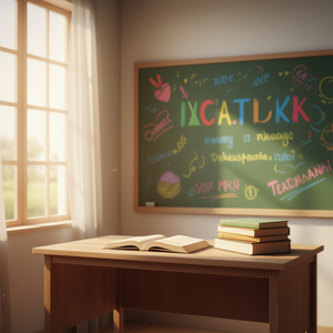 Maglietta a Maniche Lunghe 'Peace Love Teach' per Insegnanti, Prodotto Promozionale per il Ritorno a Scuola - Product Image 1