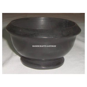 Importer and Exporter Handmade Natural Soapstone Black Bowl for Corporate Gift and Home Decoration Purpose in Cheapest Price - Product Image 1