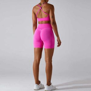 Pantalones cortos de Yoga de nailon de cintura alta de rendimiento súper suave y transpirable, ropa deportiva para mujer, pantalones cortos de motorista para mujer - Product Image 6