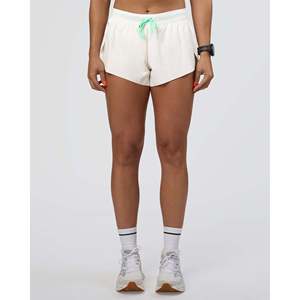 <b>Women's</b> Mid-Rise Running <b>Shorts</b>-Accelerate 3 for off <b>White</b> Floral Sticker - Product Image 5