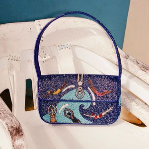 Mini sac en pierre perlée de qualité supérieure avec longue bandoulière - Product Image 3