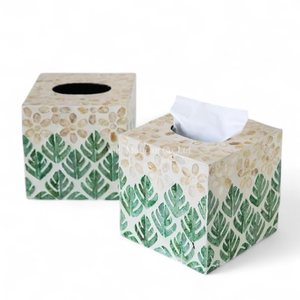 Natural Handmade Classic Mother of Pearl Tissue <b>Box</b> Shell Inlay Eco Friendly Decorative Holder Vietnam - Product Image 2