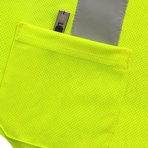 เสื้อยืดแขนสั้นความปลอดภัยเสื้อทำงาน Hi VIS ระบายอากาศได้ดี - Product Image 6