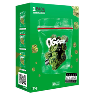Bonbons solides au chocolat amer OGeez et aux fruits, 3 sachets de 105g, très demandés
