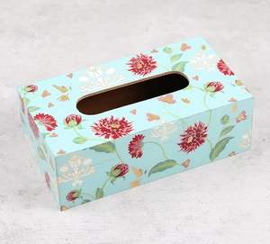 Boîte à mouchoirs en MDF de qualité supérieure Design floral Accessoire de décoration intérieure élégant - Product Image 2