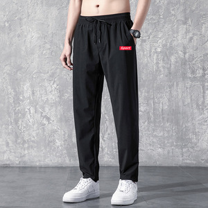 Vente en gros Pantalon de jogging uni en molleton mélangé doux et chaud Impression personnalisée Pantalon long épais pour hommes - Product Image 2