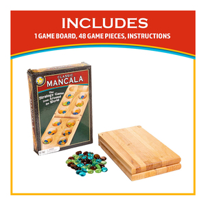 Juego de madera Mancala para mayores de 7 años Juego familiar Mancala Juego de viaje Fácil de llevar Aumentar el poder mental - Product Image 4