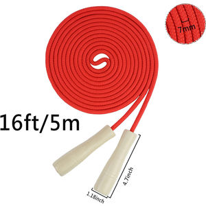 Cuerda para Saltar de 16 Pies Ajustable con Mango de Madera, Cuerda para Saltar en Equipo para Niños y Adultos, Larga Suficiente para 5-6 Personas - Product Image 2