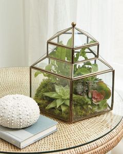 Beautiful handmade metal and <b>glass</b> <b>terrarium</b> for modern home garden tabletop decoration indoor outdoor plant display - Product Image 6