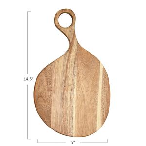 Tabla de queso de madera de olivo hecha a mano con asa Tabla de pizza de madera Tabla de cortar de madera de bambú para cocina de ARTISAN AURA - Product Image 6