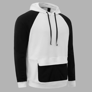 Sudadera con capucha de dos tonos con cordón para hombre, jersey con logotipo personalizado de gran tamaño, sudaderas con capucha para hombre, ropa informal de mezcla de algodón básica cómoda - Product Image 6