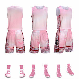 Uniforme de basket-ball de club, sublimation personnalisée, respirant, grande taille, impression personnalisée de nom et de numéro, 100% polyester, séchage rapide, vente en gros - Product Image 2