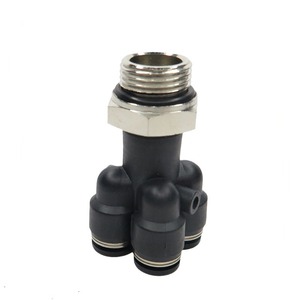 Accesorio neumático de codo largo de rosca macho de un toque, Ajuste rápido para medio de trabajo de aire para tiendas de impresión de restaurantes agrícolas - Product Image 5