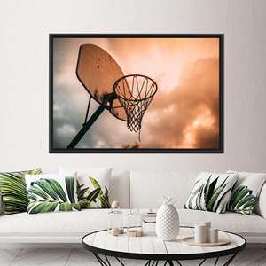 Inspiring Basketball Art Printed <b>Canvas</b> - Elegant Office & Home Decor,1P:Black <b>Framed</b> - Product Image 1