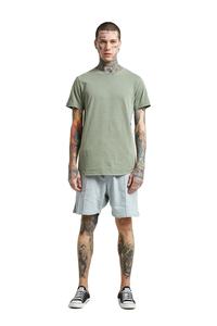 Camiseta con costuras en contraste para hombre, camisetas de algodón turco con logotipo OEM y bolsillo - Product Image 5