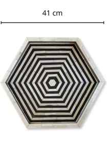 Bandeja de madera Natural personalizada de alta calidad, fregona Floral con incrustaciones de hueso, bandeja para servir de resina hecha a mano, estilo indio inspirado en el hogar - Product Image 2