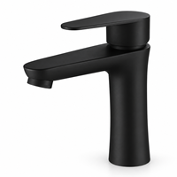 Robinet de salle de bain moderne WYRAX en acier inoxydable brossé à trou unique, à poser sur le comptoir, idéal pour salon et salle de sport - Vente chaude