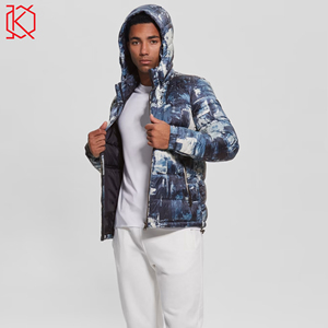 Wholesale Custom Logo Men's Winter Long <b>Puffer</b> <b>Jackets</b> Stand Collar Breathable Windproof Hooded Nylon Woven Fabric <b>Thin</b> Coating - Product Image 2