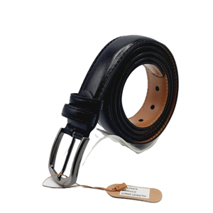 Ceinture en cuir véritable pour homme, classique, solide, trois tons, élégante, durable, réglable, décontractée, pour le bureau, les soirées, en alliage - Product Image 1