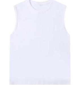 Haute qualité hommes Singlet sans manches solides gilets Fitness Gym t-shirt respirant coton hommes débardeurs - Product Image 2