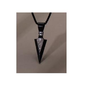 Mode Rectangle Carré Noir Pendentif Collier Punk Bijoux Plaqué Or Collier De Luxe Collier Cadeau pour Femmes - Product Image 2