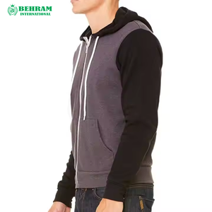 Sweat à capuche zippé pour homme de haute qualité, 100% coton molletonné/éponge française, respirant, séchage rapide, faible MOQ, mode hiver - Product Image 5