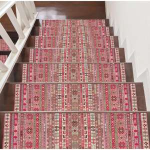 Geometric Kilim Step Rug, Printed Gift, Decorative Washable Personalized Turkish Rug - Product Image 3