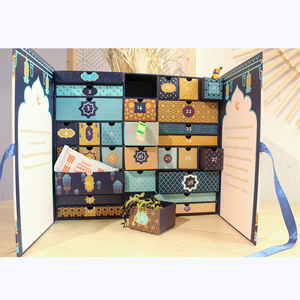 Tùy Chỉnh In Ramadan 30 Ngày Advent Lịch Nam Châm Hộp Quà Tặng Với Ribbon Matt Cán Và Vàng Foil-Cho Món Quà Cho - Product Image 2