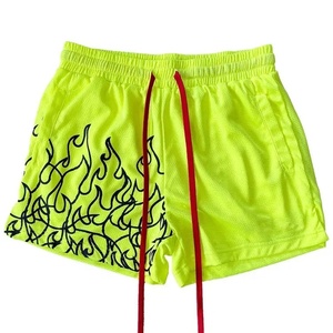 2023 été hommes sport bouffée impression Shorts conception personnalisée coupe ample respirant 100% coton solide motif tenue décontracté en gros - Product Image 3