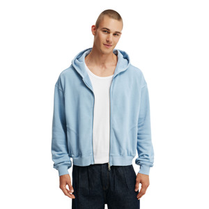 Sudadera con Capucha de Alta Calidad, 300gsm, 100% Algodón, con Cierre, para Hombre, Tejido de Felpa, Hombros Caídos, Talla Grande, Sin Cordones, para Invierno - Product Image 1