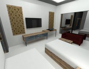 Ensemble de chambre d'hôtel Marriott de haute qualité Tailles de conception personnalisées Stockage en bois MDF Caractéristiques des meubles turcs pour les projets hôteliers - Product Image 4