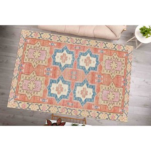 Alfombra Estilo Azteca Naranja: Decoración para el Hogar Impresa en 3D, Alfombra de Chenilla - Product Image 3