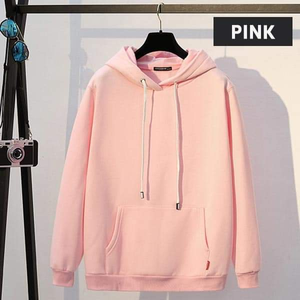 เสื้อสเวตเตอร์มีฮู้ดสำหรับผู้หญิง, ใหม่เสื้อสเวตเชิ้ตมีฮู้ดสไตล์สตรีทโอเวอร์ไซส์ลำลองสีพื้น - Product Image 5