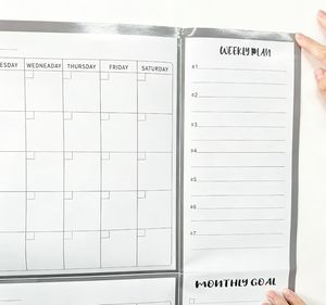 Calendrier mural annuel 2026, grand tableau <span class=keywords><strong>blanc</strong></span> mensuel, planificateur 12 mois, calendrier vierge, grand calendrier effaçable à sec avec stylo et autocollants colorés - Product Image 5