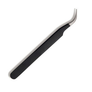 Ensemble de pinces à épiler professionnelles à pointe inclinée en acier inoxydable, très vendues, avec étui de voyage en cuir - Shears Beauty - Product Image 4